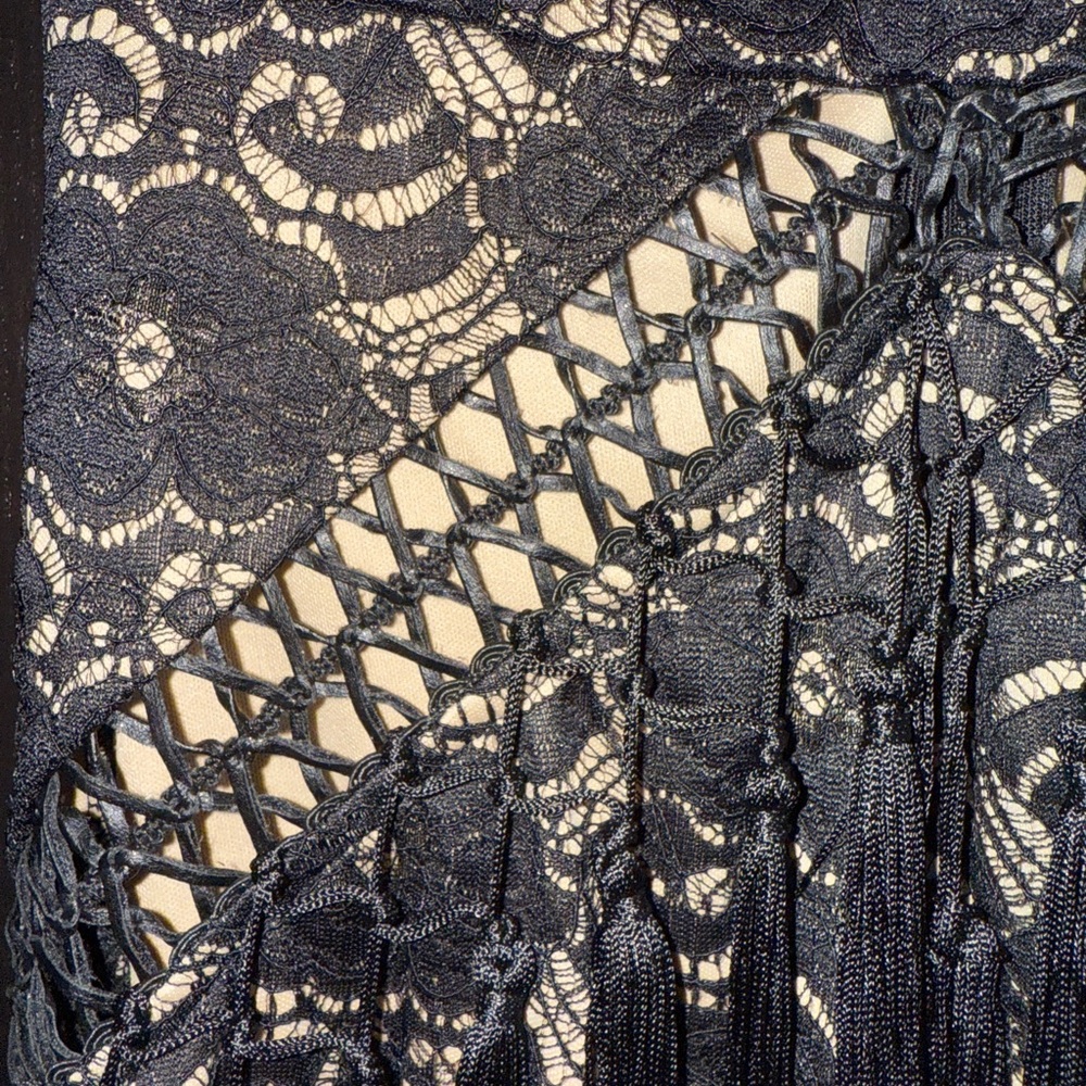 AX Paris Black and Gold Lace Mini Dress - Picture 3 of 4